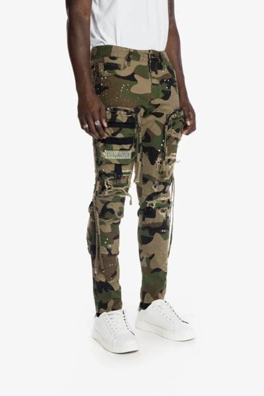 Bottoms * | Smoke Rise Wood Camo Multi Cargo Fashion Twill Pants 30 32