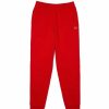 Bottoms * | Men'S Lacoste Red Tapered Fit Fleece Trackpants 3/S