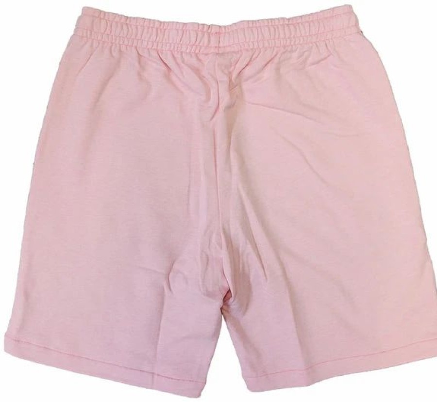 Bottoms * | Men'S Lacoste Pink Oversized Crocodile Print Organic Cotton Fleece Shorts 6/3Xl