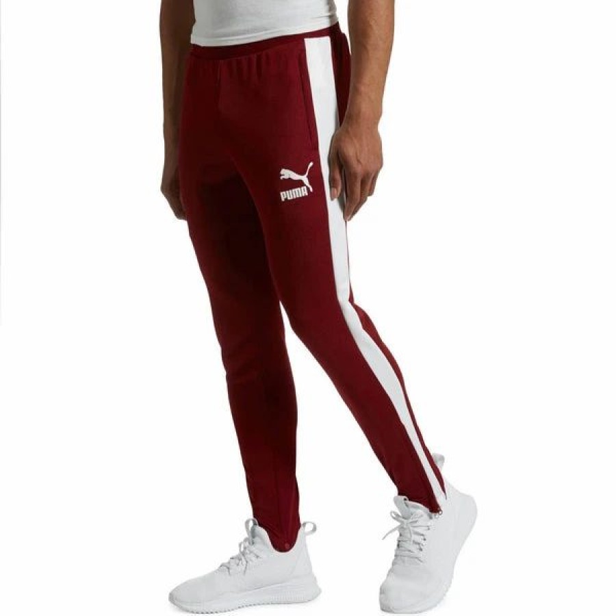 Bottoms * | Men'S Puma Pomegranate-Puma White T7 Vintage Track Pants 2Xl