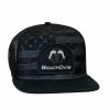 Headwear * | Ovis Patriot Full Mesh Flat Bill Truck Hat Black