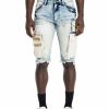 Bottoms * | Men'S Smoke Rise Harvey Blue Utility Fashion Denim Shorts 30