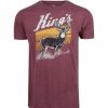 Logo Wear * | King'S Camo On Point Short Sleeve Shirt Burgundy