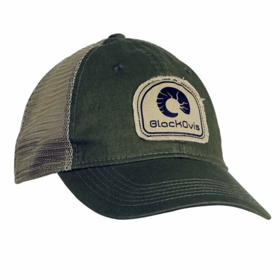 Logo Wear * | Blackovis Rugged Trucker Hat Olive