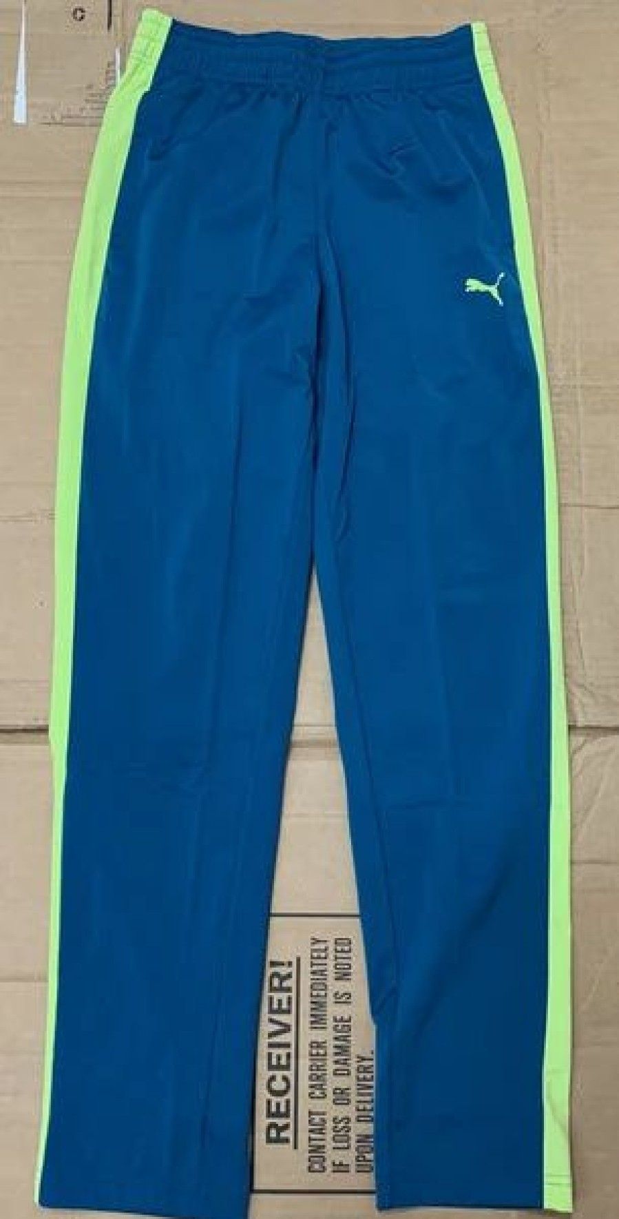 Bottoms * | Men'S Puma Contrast Pants Digital Blue/Sharp Green (838606 88) 2Xl