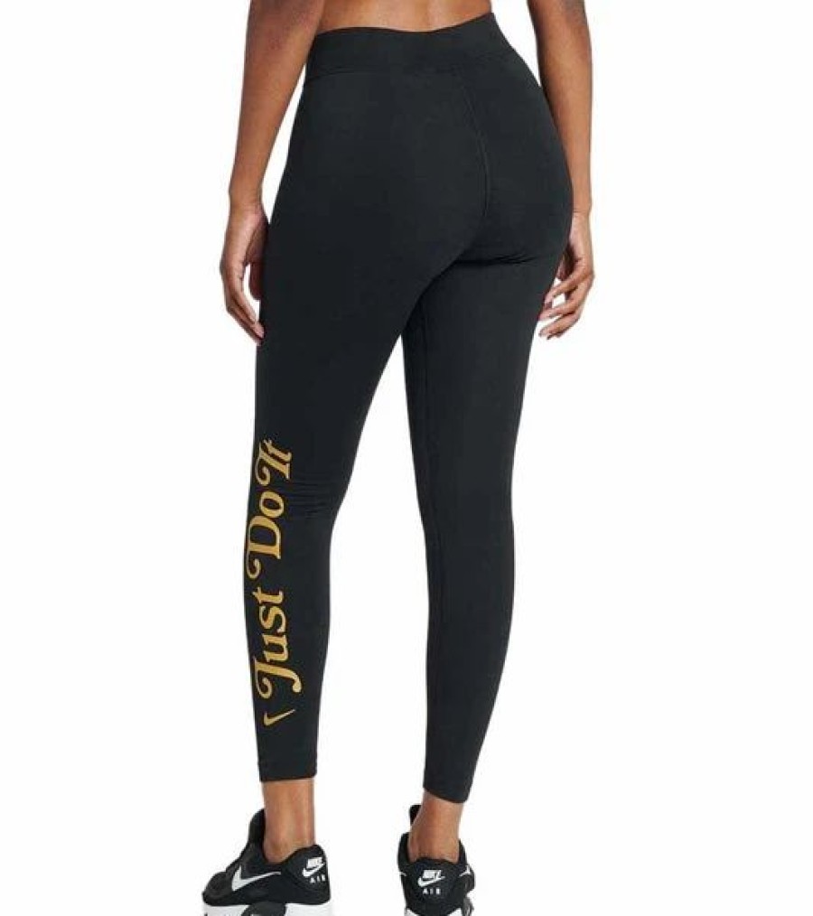 Bottoms * | Women'S Nike Black High Rise Leggings Xs