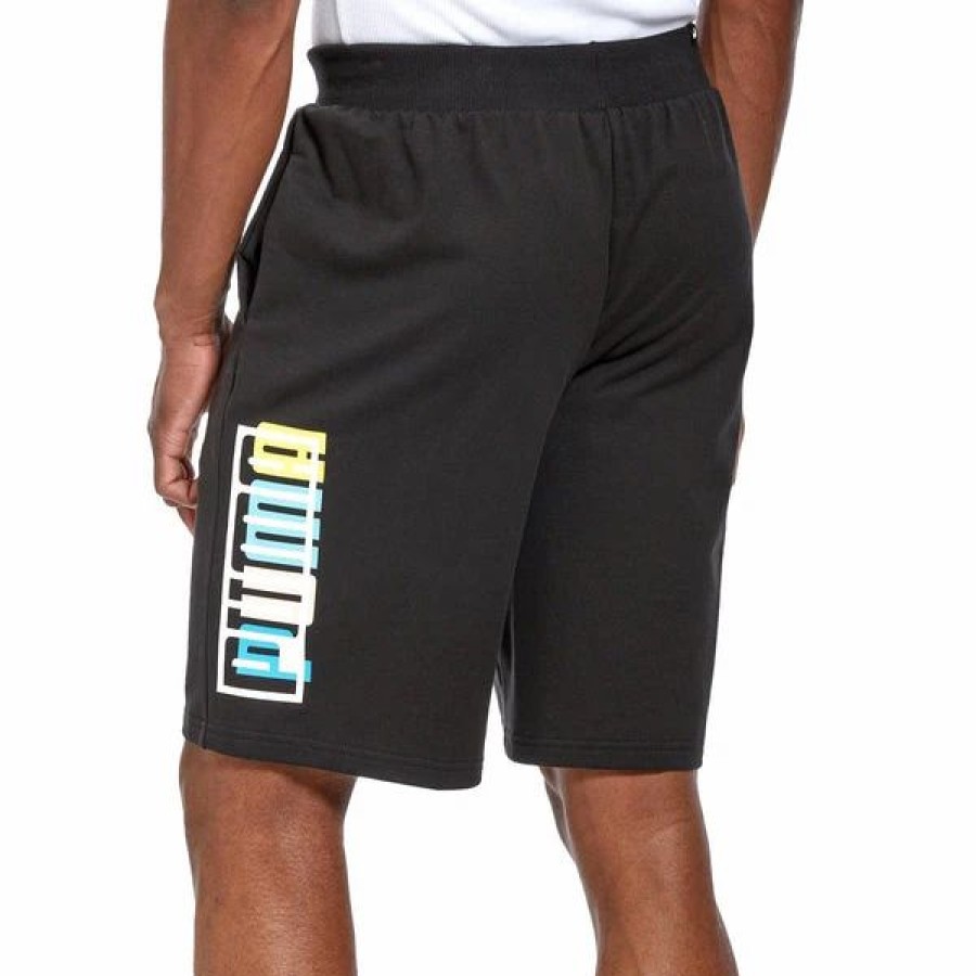 Bottoms * | Men'S Puma Black Summer Court Graphic Shorts Xs