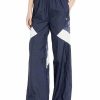 Bottoms * | Women'S Champion Navy-Logo Denim Nylon Warm Up Pants L