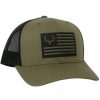 Headwear * | Muley Freak Flag Snapback Cap Olive Drab