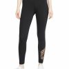 Bottoms * | Women'S Nike Black/Animal Printed Tight Fit Mid Rise Full Length Leggings Xs