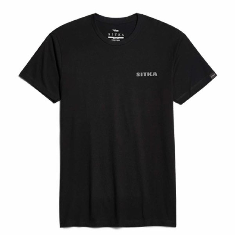 Logo Wear * | Sitka Cedar Rub Graphic Short Sleeve Shirt Sitka Black