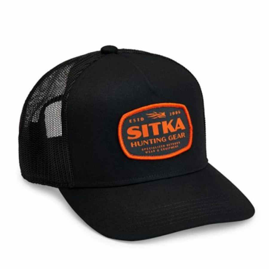 Logo Wear * | Sitka Hunt Patch Hi Pro Trucker Hat Black