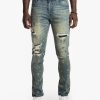 Bottoms * | Smoke Rise Oil Blue Rip & Repair Fashion Jeans 30 32