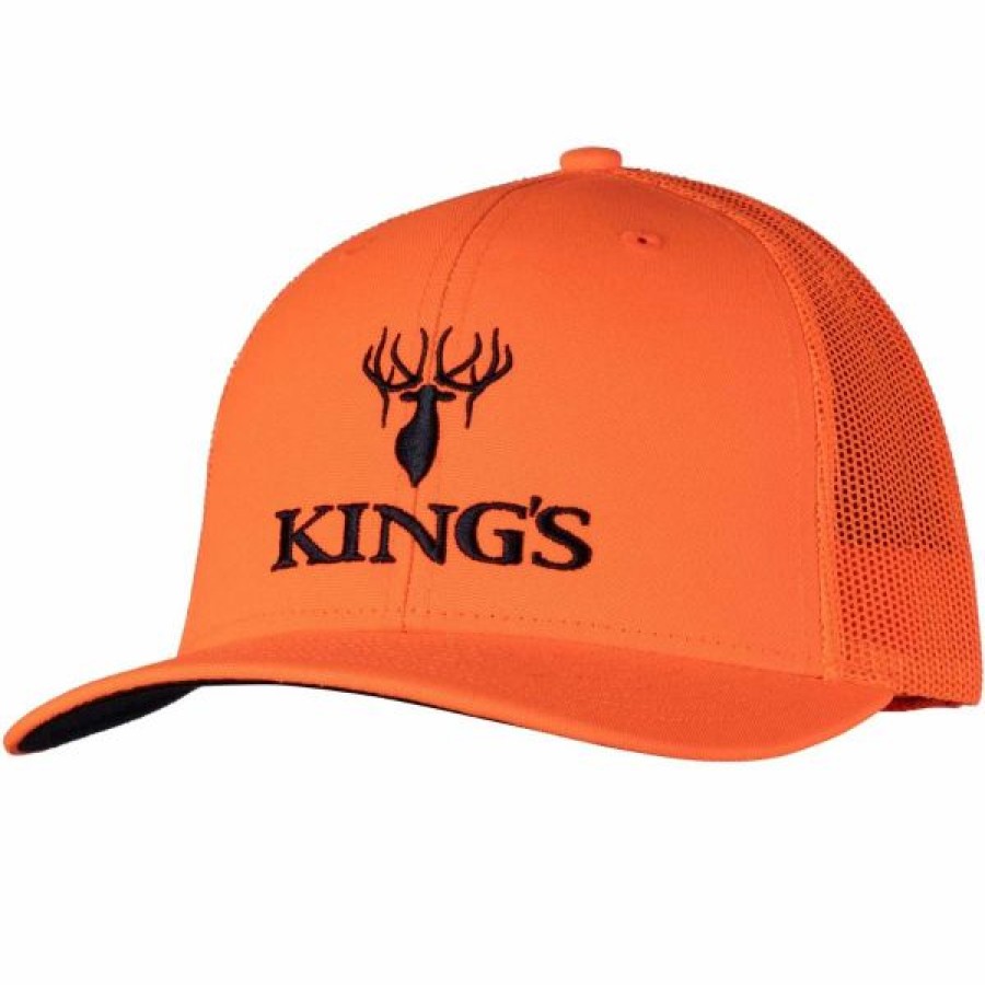 Headwear * | King'S Camo Logo Blaze Richardson Hat Blaze Orange