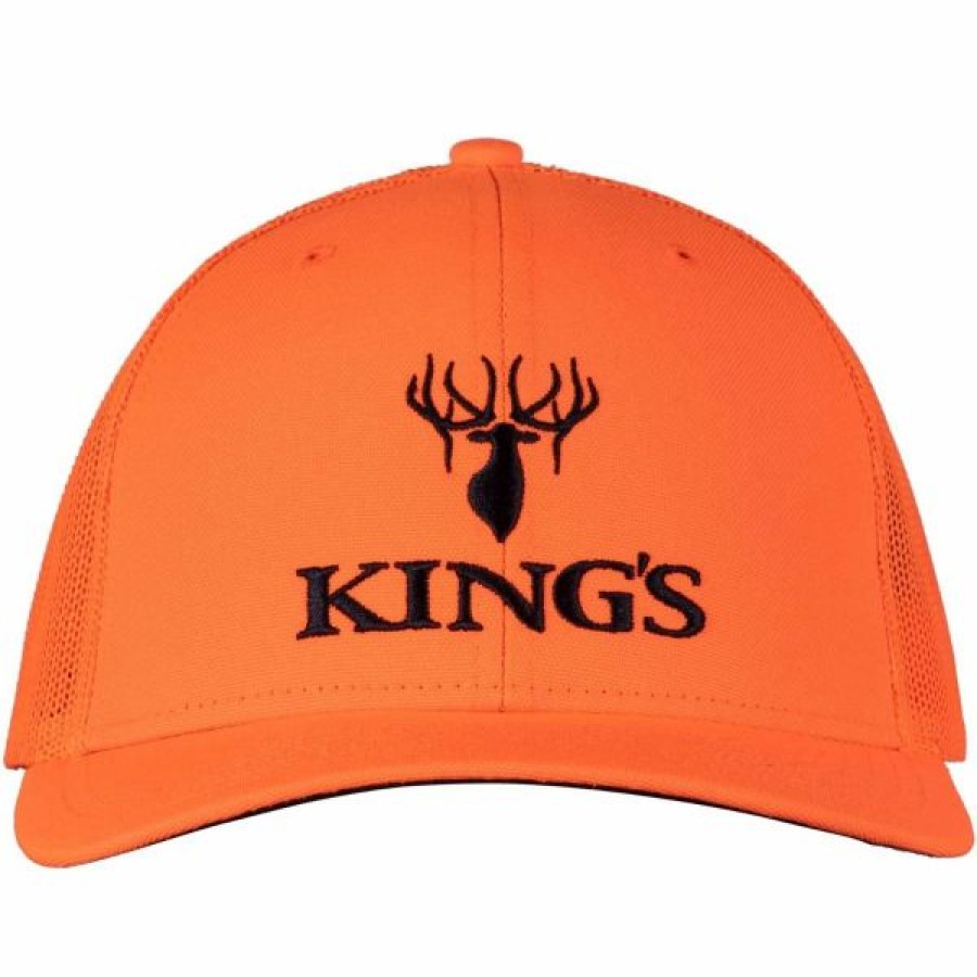 Headwear * | King'S Camo Logo Blaze Richardson Hat Blaze Orange