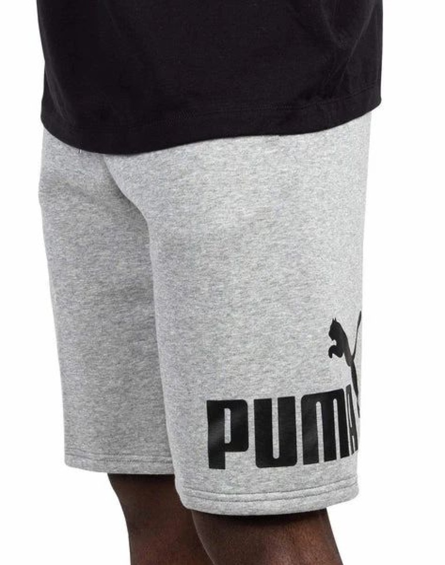 Bottoms * | Men'S Puma Medium Gray Heather Big Fleece Logo Shorts S