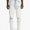 Bottoms * | Men'S Smoke Rise Plaster Blue Belted Cargo Fashion Jeans 30 32