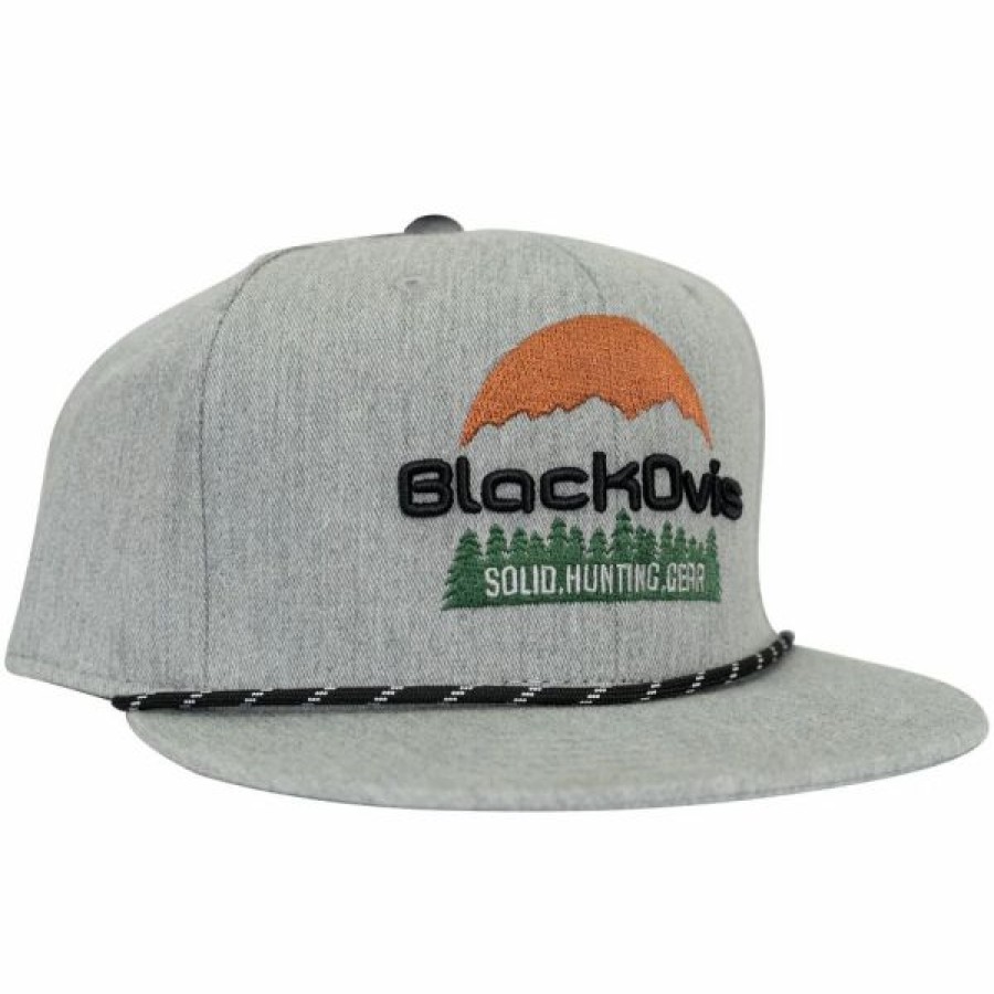 Logo Wear * | Blackovis Ridgeline Flat Bill Hat Grey