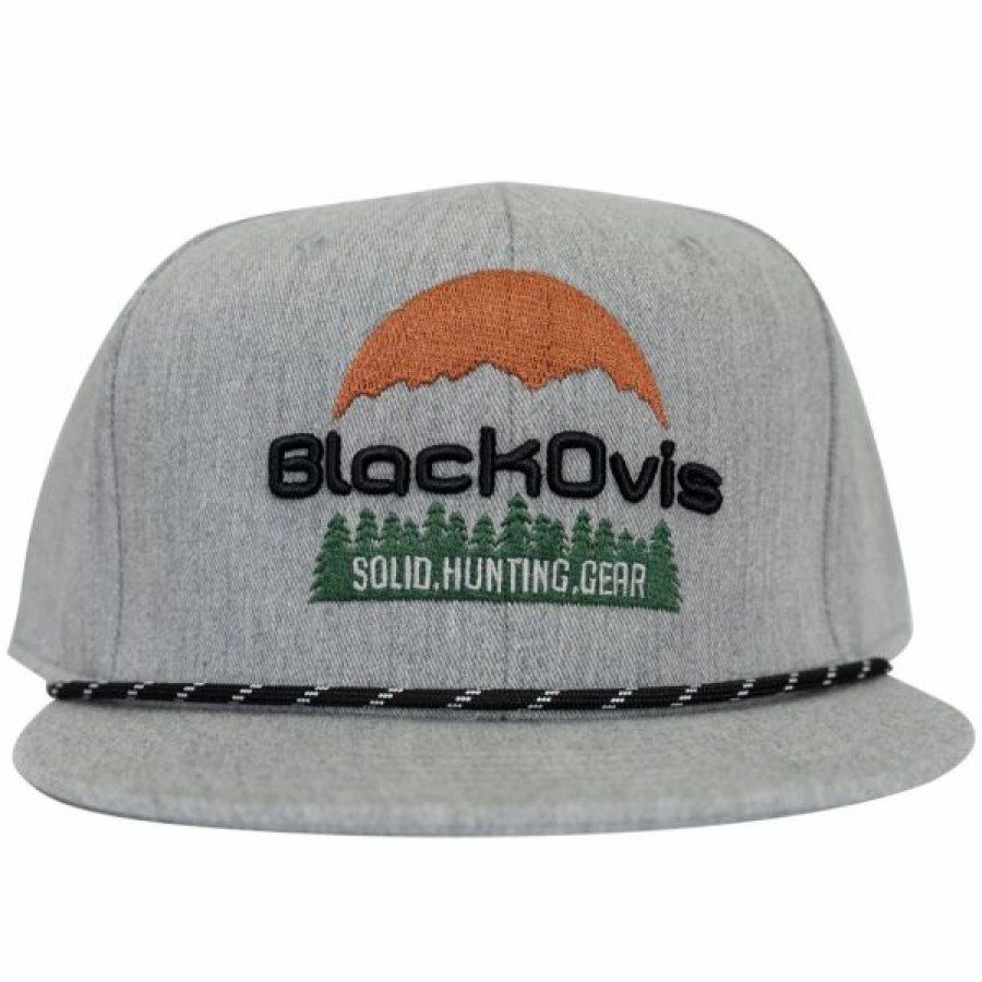 Logo Wear * | Blackovis Ridgeline Flat Bill Hat Grey