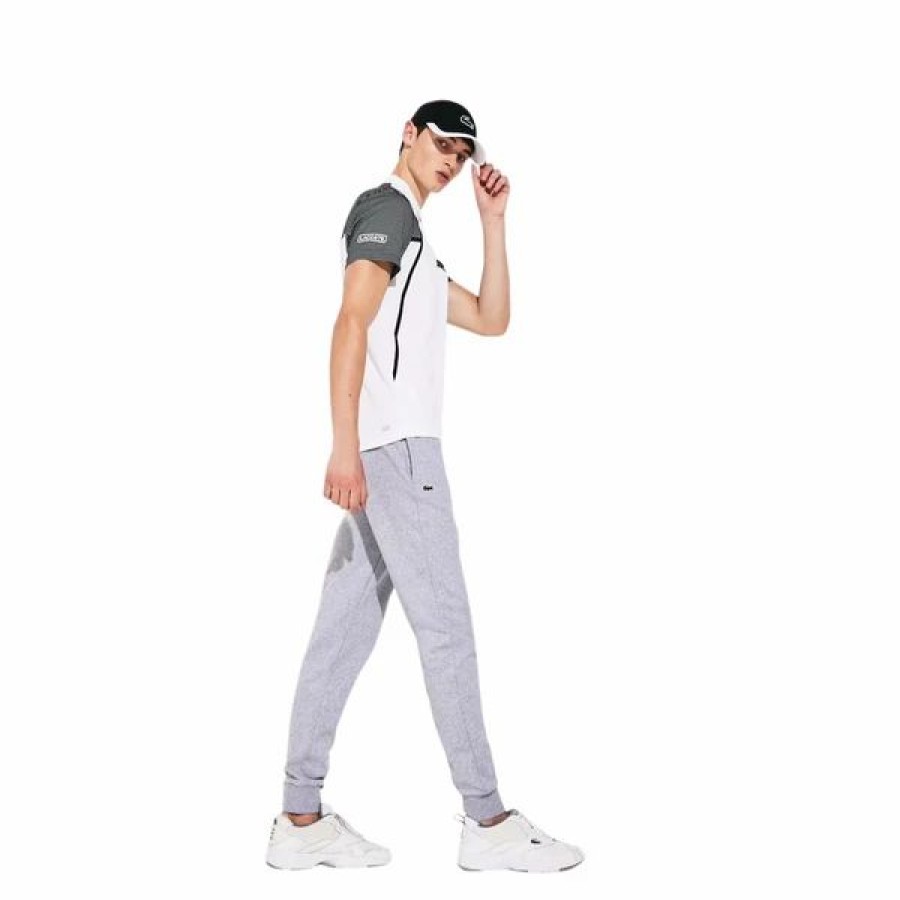 Bottoms * | Lacoste Silver Chine Sport Tennis Track Pants In Fleece 3/S