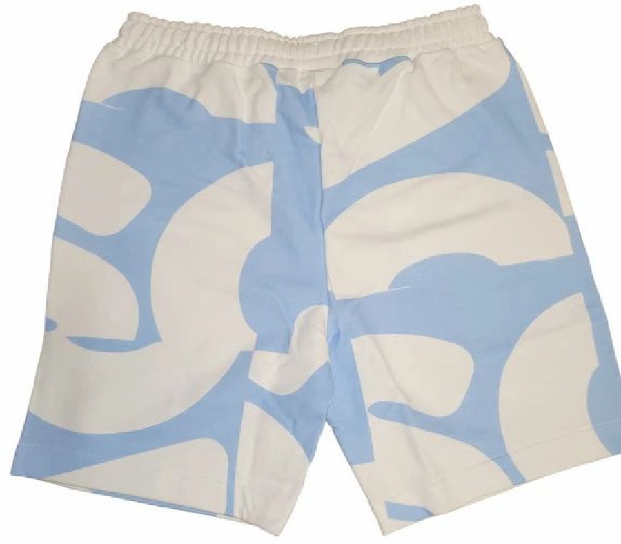 Bottoms * | Men'S Lacoste Light Blue/White Bold Logo Shorts 3/S