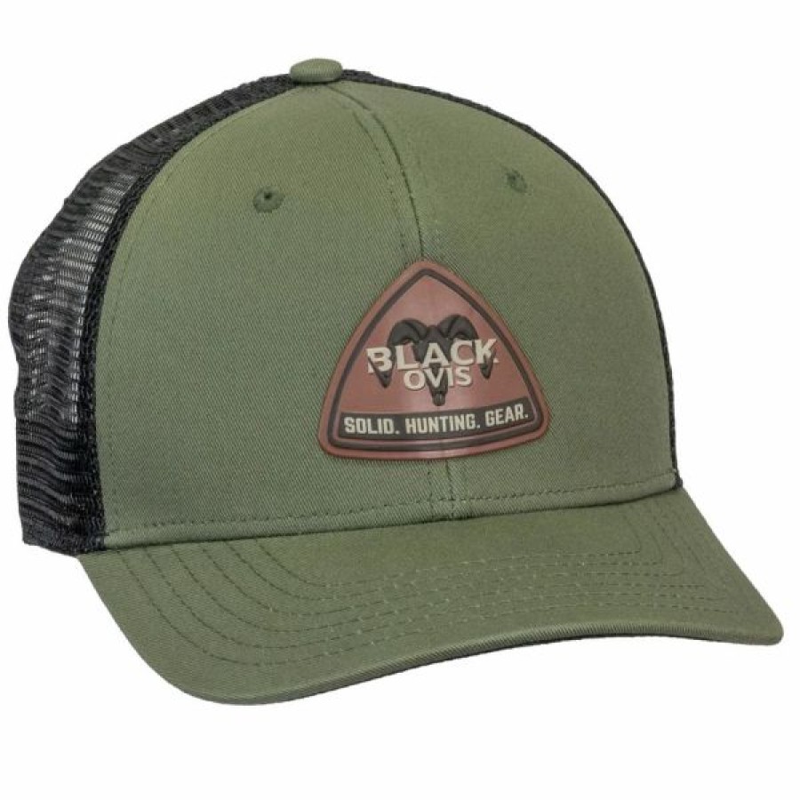 Headwear * | Blackovis Shield Trucker Hat Black/Olive