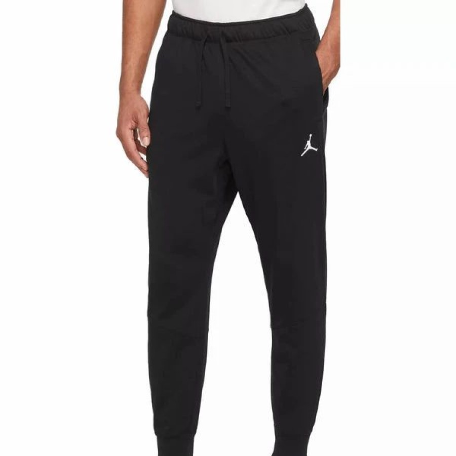 Bottoms * | Men'S Jordan Black Dri-Fit Sport Crossover Fleece Jogger (Dq7332 010) M