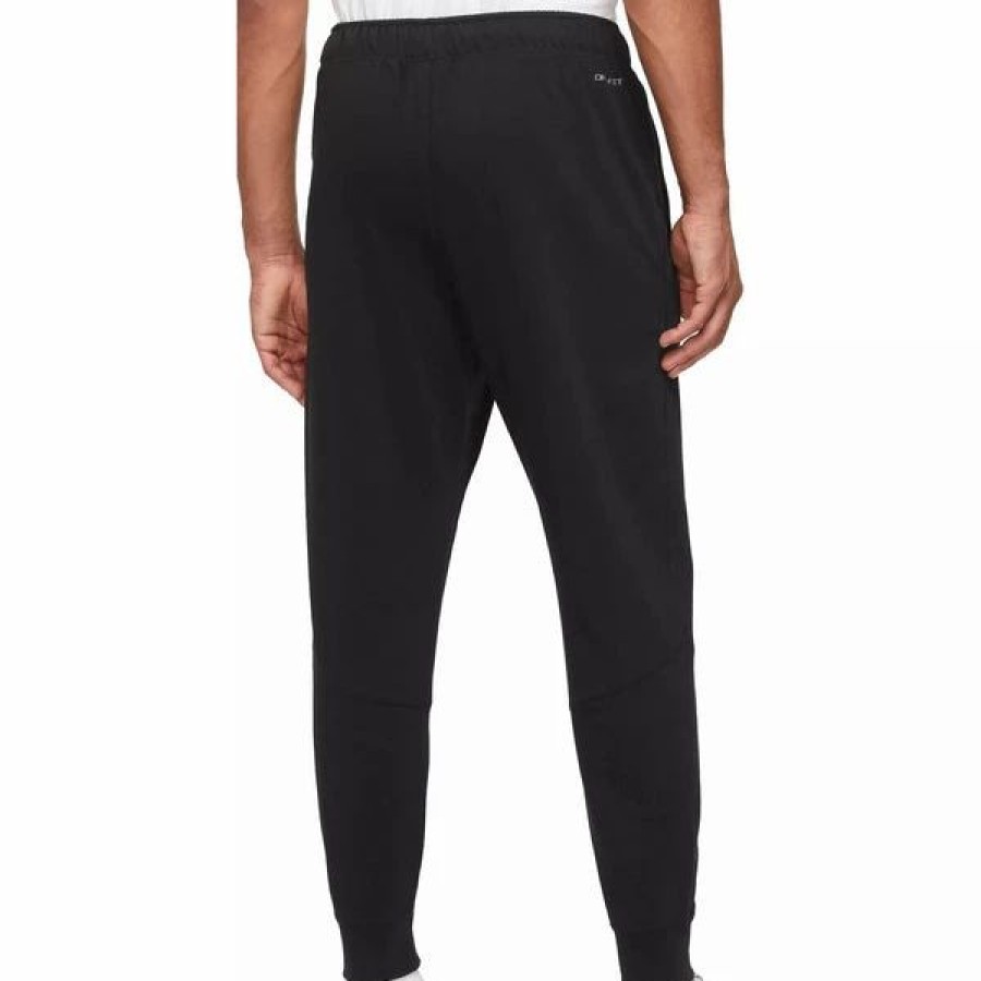 Bottoms * | Men'S Jordan Black Dri-Fit Sport Crossover Fleece Jogger (Dq7332 010) M