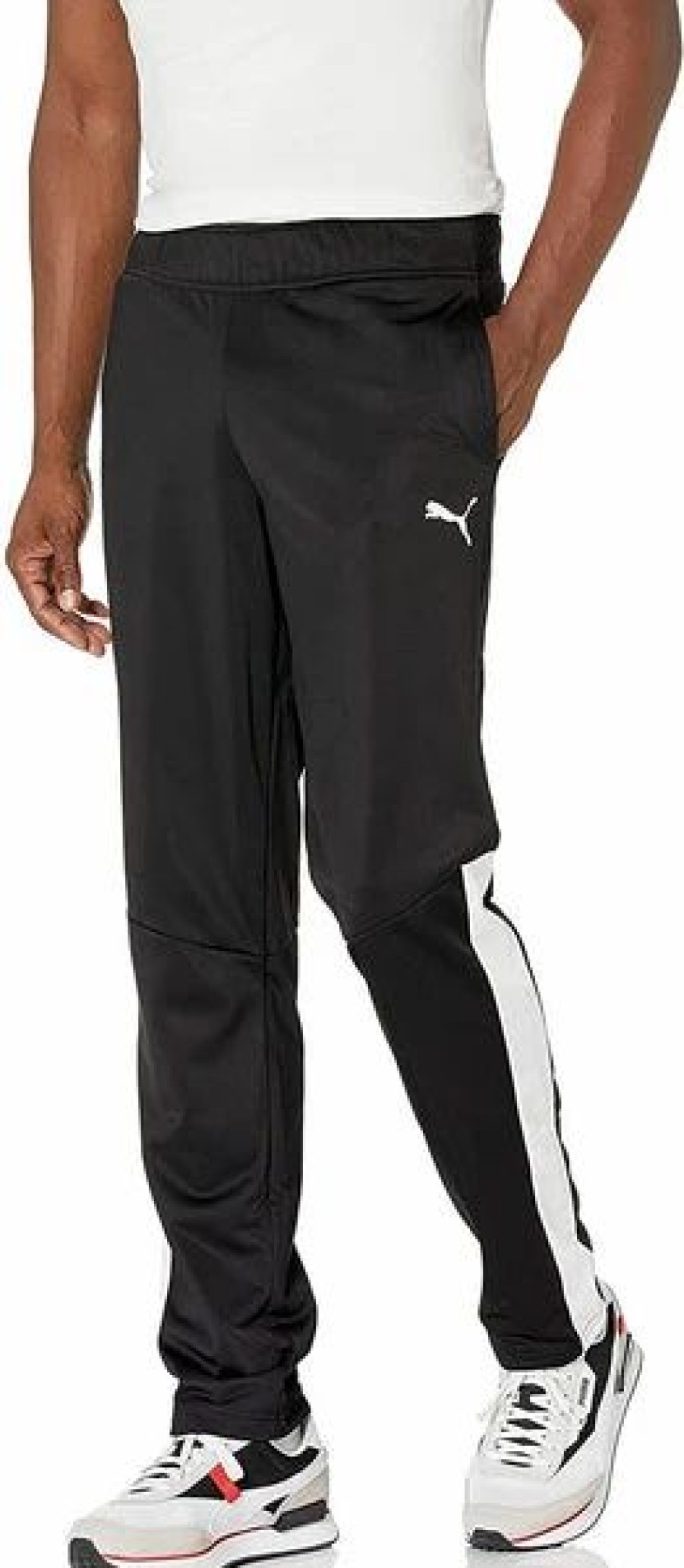 Bottoms * | Men'S Puma High Risk Black/Puma White Contrast Pant 2.0 Xs