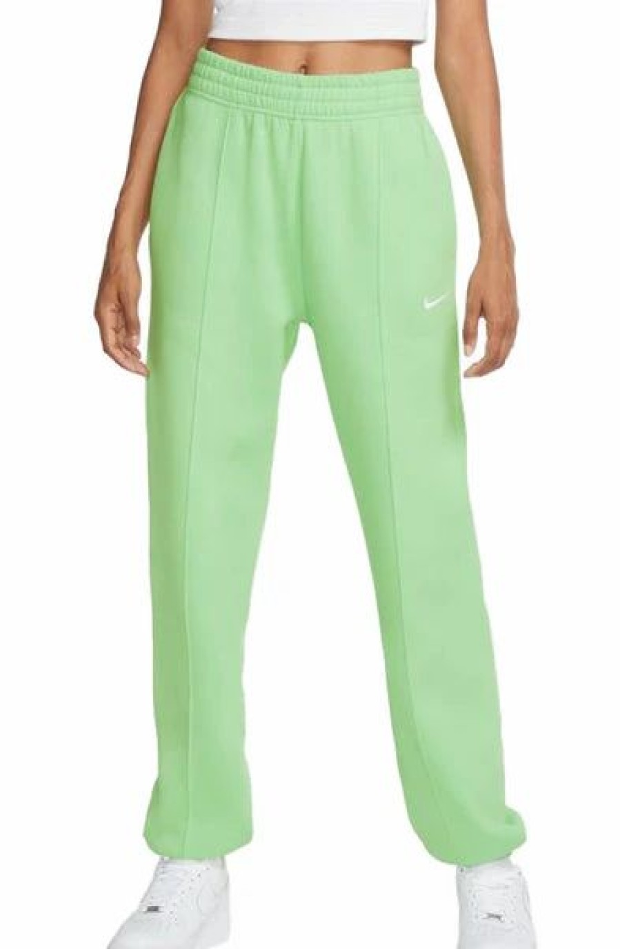 Bottoms * | Women'S Nike Cucumber Calm/White Essential Fleece Pants Xs