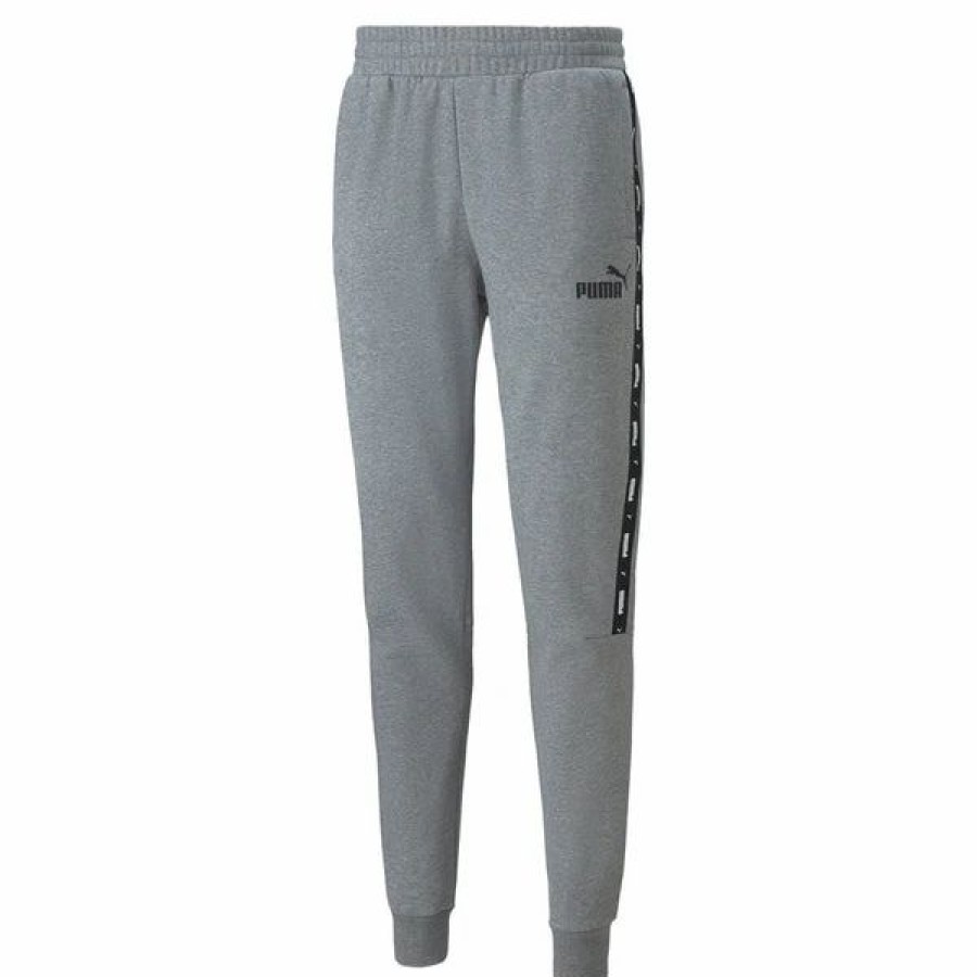 Bottoms * | Men'S Puma Medium Gray Heather Ess+ Tape Sweatpants S