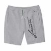 Bottoms * | Men'S Lacoste Grey Chine Signature Print Cotton Fleece Shorts 3/S