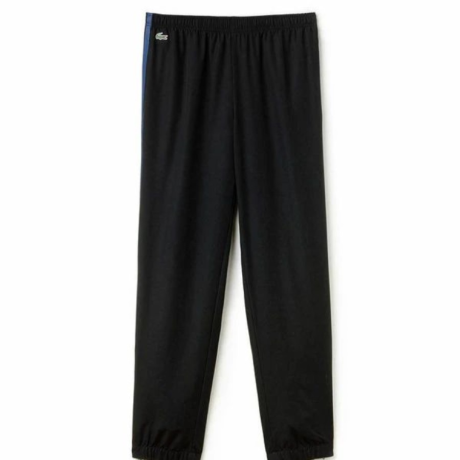 Bottoms * | Lacoste Black Colored Bands Tennis Track Pants 3/S