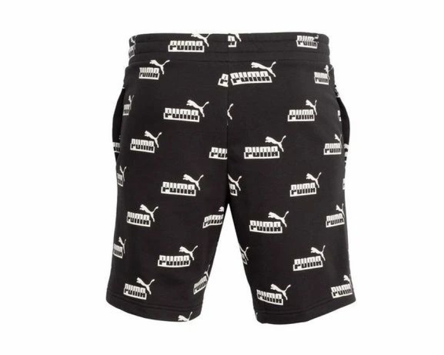 Bottoms * | Men'S Puma Black Amplified Aop Shorts Xs