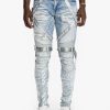 Bottoms * | Men'S Smoke Rise Malibu Blue/Grey Utility Fashion Jeans 30 32