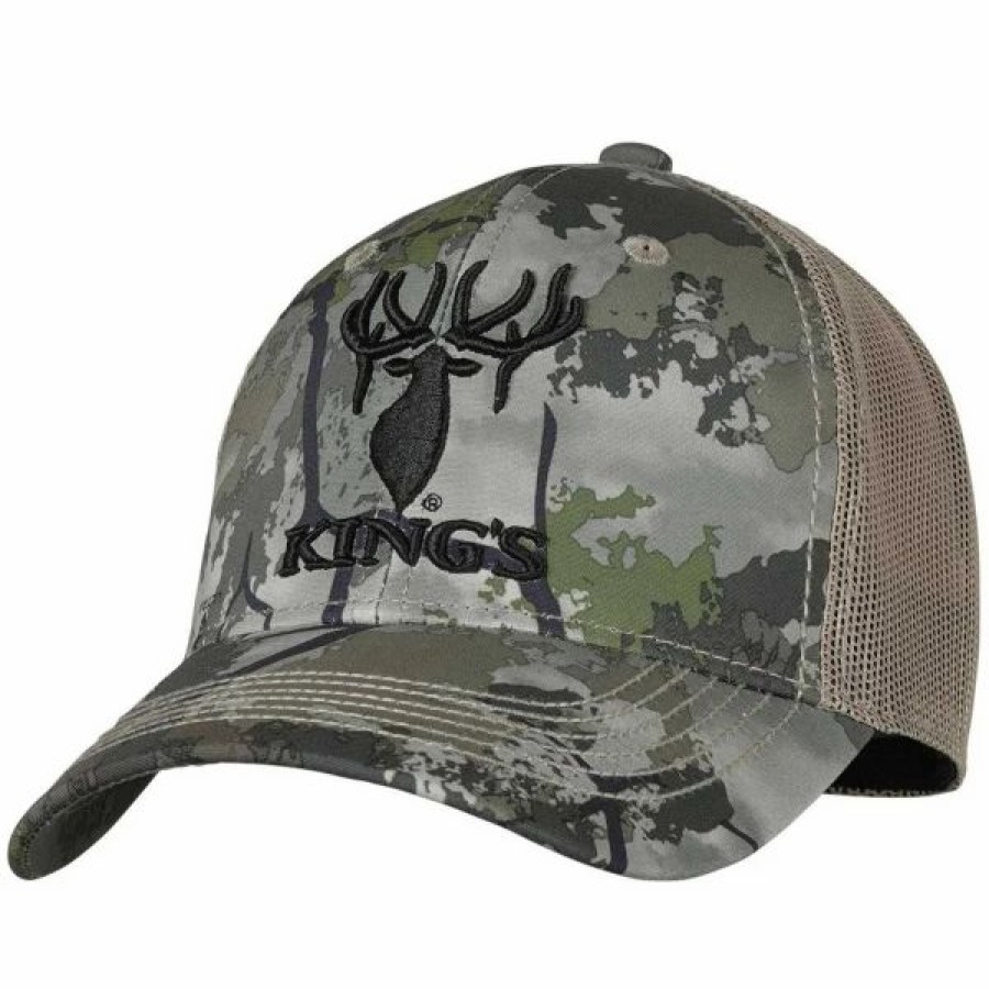 Headwear * | King'S Camo Hunter Series Embroidered Mesh Hat