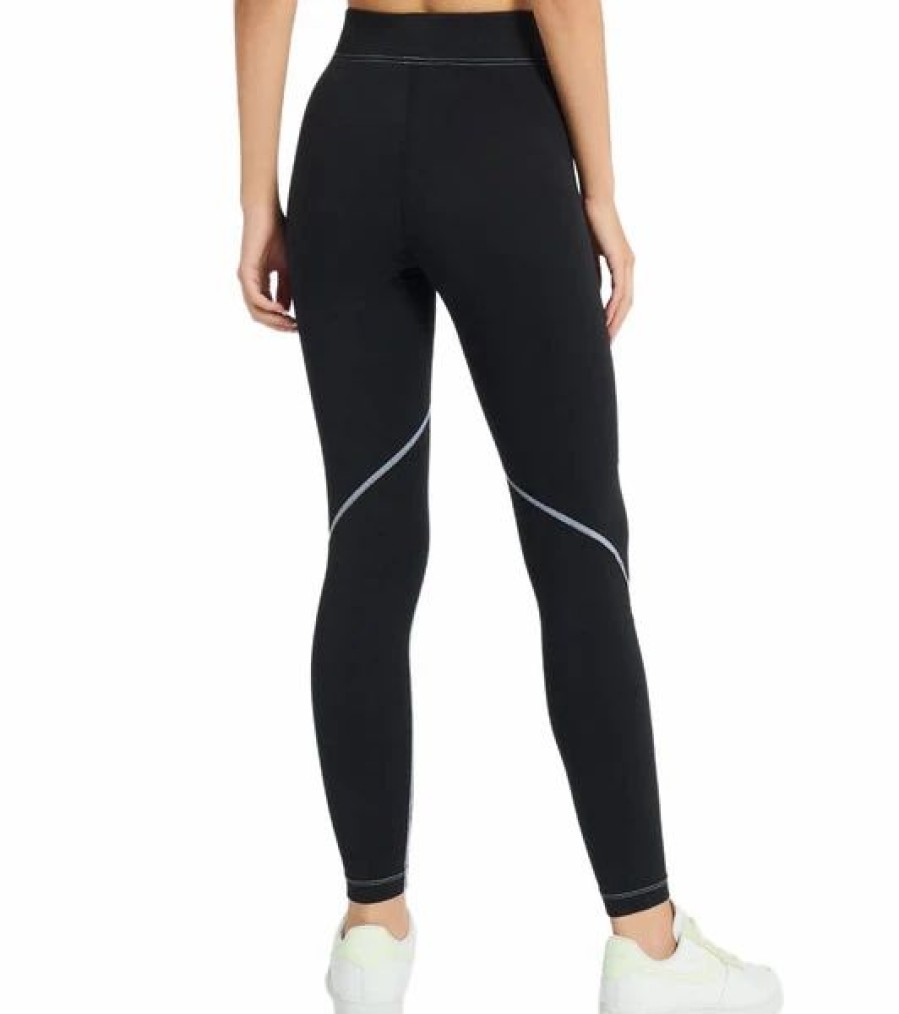 Bottoms * | Womens Nike Black Swoosh High Rise Leggings Xs