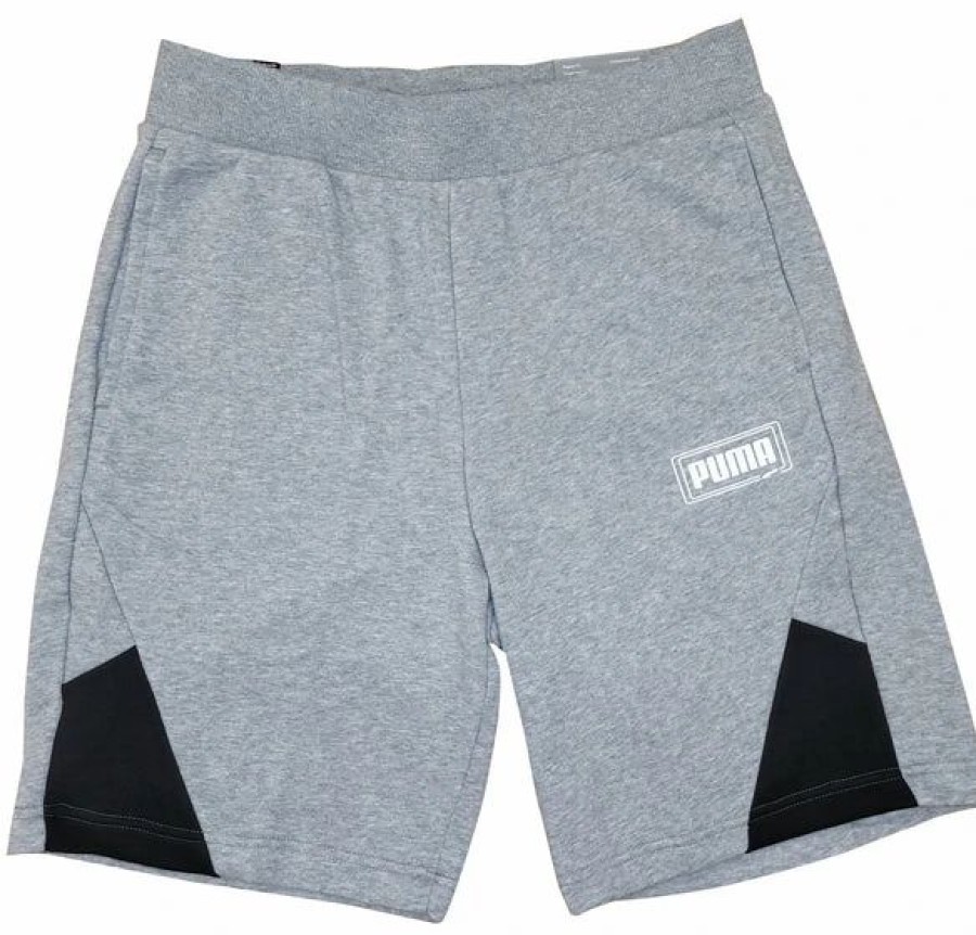 Bottoms * | Men'S Puma Medium Gray Heather Rebel Shorts 9 Mt