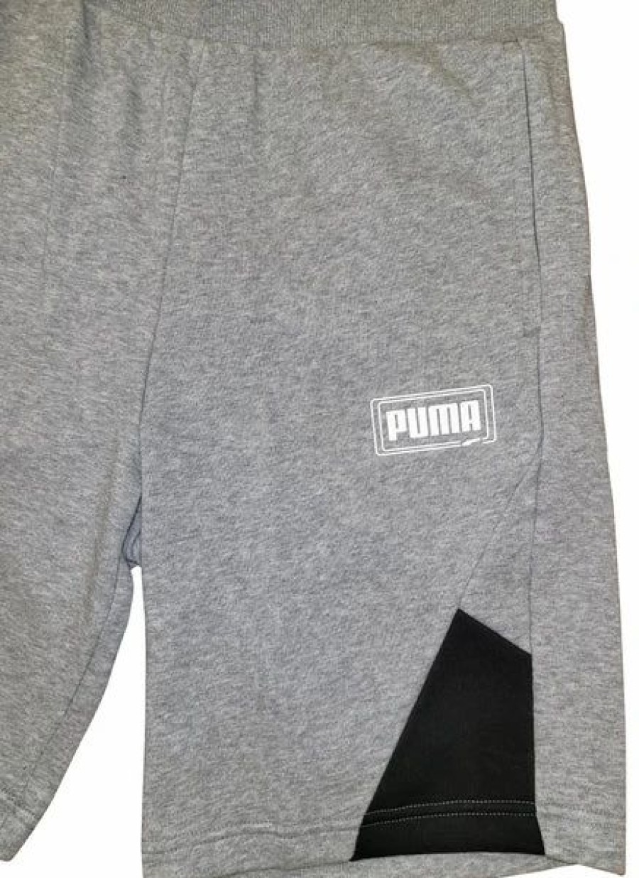 Bottoms * | Men'S Puma Medium Gray Heather Rebel Shorts 9 Mt