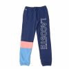 Bottoms * | Men'S Lacoste Scille/Amaryllis/Turquin Lettered Colourblock Fleece Trackpants 3/S