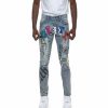 Bottoms * | Smoke Rise Placid Blue Unity Dripping Jeans 30 32