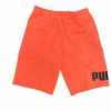 Bottoms * | Men'S Puma Fiery Coral Big Fleece Logo Shorts S