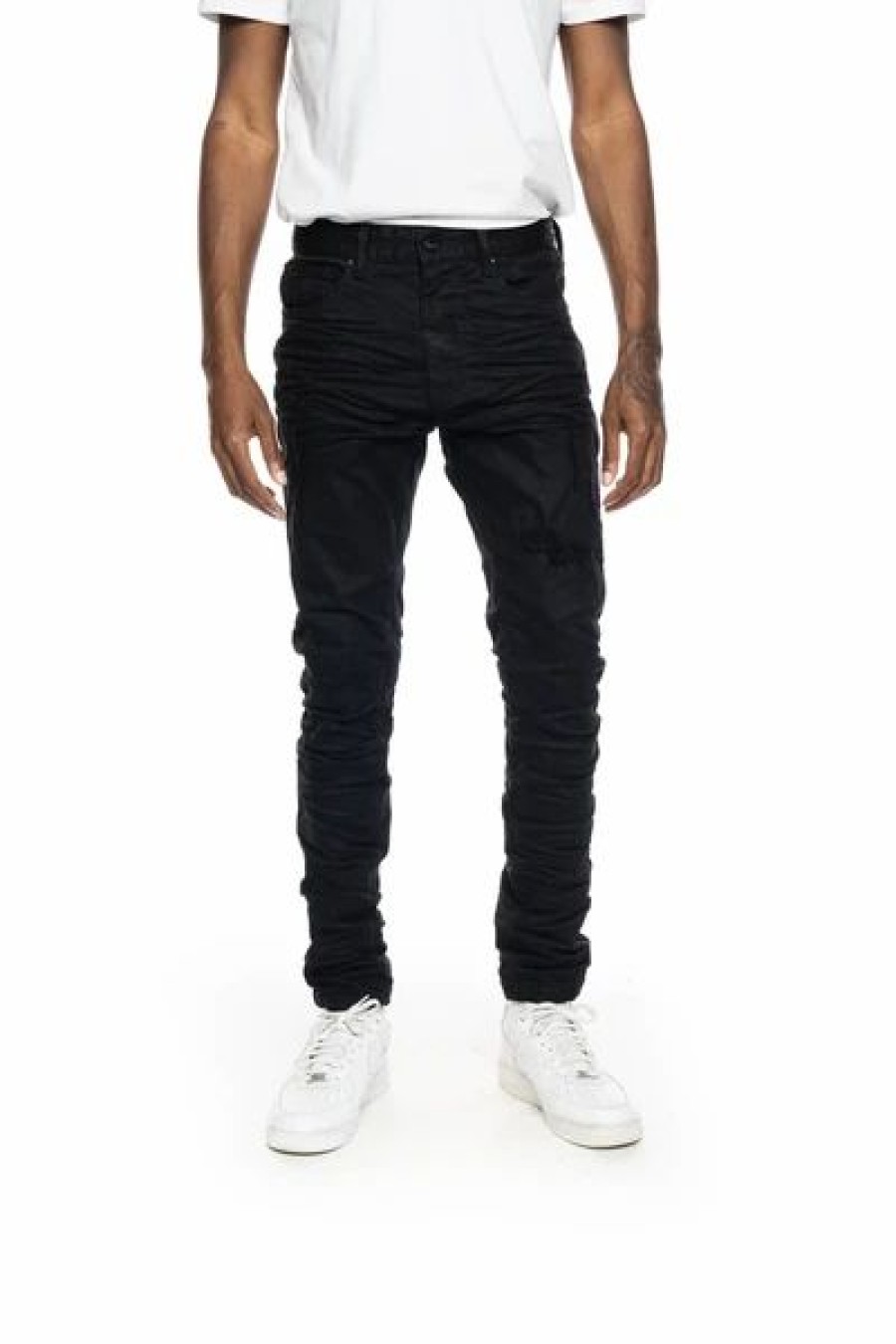 Bottoms * | Men'S Smoke Rise Jet Black Rip & Repair Basic Jeans 32 30