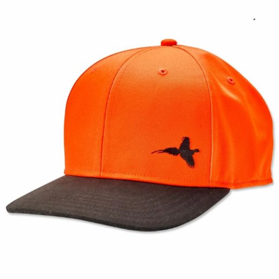 Headwear * | Orvis Blaze Waxed Brim Hat Blaze Orange