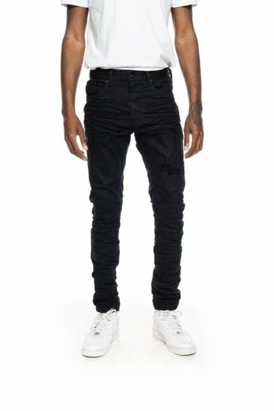 Bottoms * | Men'S Smoke Rise Jet Black Rip & Repair Basic Jeans 28 30