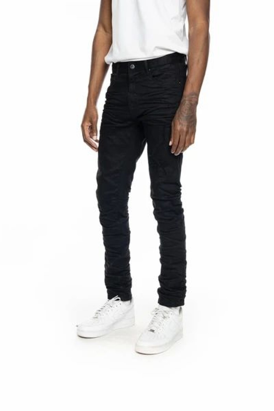 Bottoms * | Men'S Smoke Rise Jet Black Rip & Repair Basic Jeans 28 30