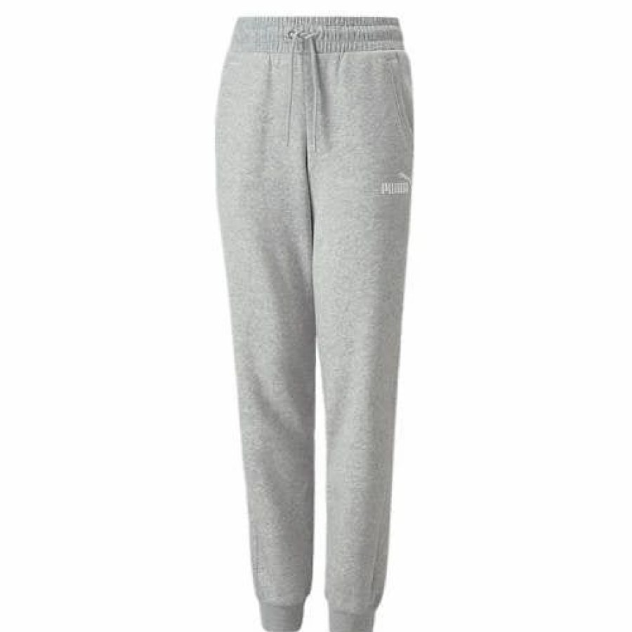 Bottoms * | Men'S Puma Power Light Gray Heather Fleece Sweatpants S