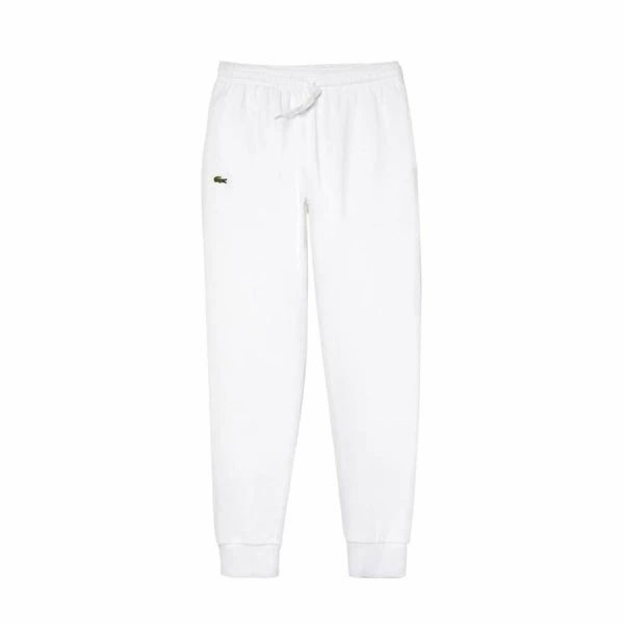 Bottoms * | Lacoste White Sport Tennis Track Pants In Fleece 3/S