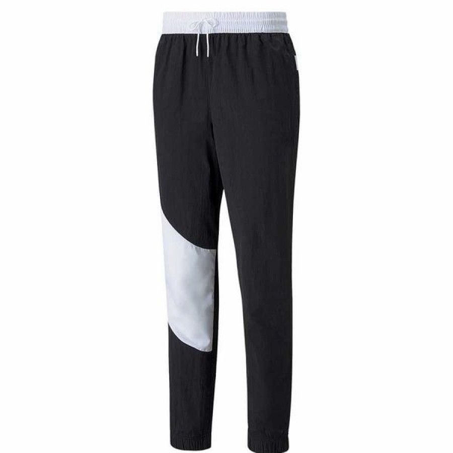 Bottoms * | Men'S Puma Black/Puma White Clyde Pants S