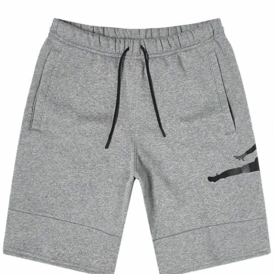 Bottoms * | Men'S Jordan Grey Jumpman Air Fleece Shorts M